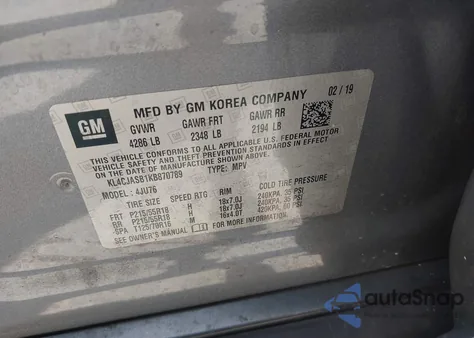 2019 Buick Encore Fwd Preferred z USA, uszkodzony, nr VIN KL4CJASB1KB870789